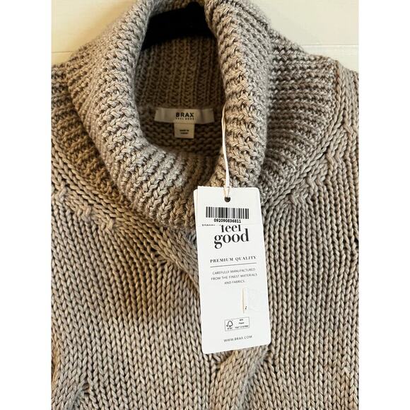 NWT BRAX Brian Wool Blend Turtleneck Sweater Beige Tan MENS SIZE (EU 56) US XXL - Picture 6 of 8